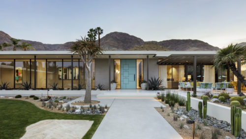 Front door of Thunderbird heights in Palm Springs