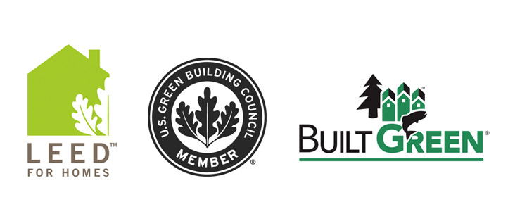 LEED, USBC and Built Green Logos